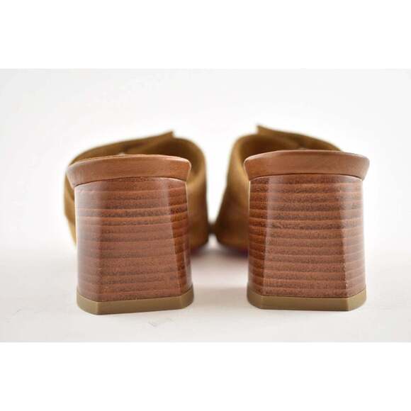 Christian Louboutin Dechirago 55 Safari Brown Suede Mule Block Heel Sandal 35.5 - Picture 11 of 12